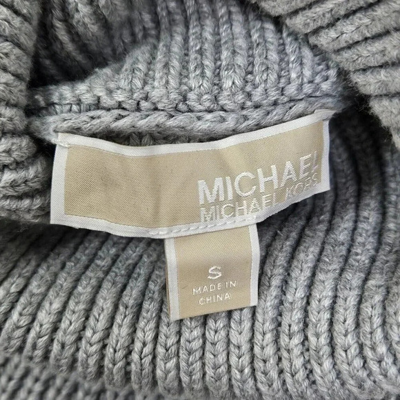 Michael Kors Women’s Sleeveless‎ Turtleneck Sweater Light Gray Size Small - Picture 5 of 10
